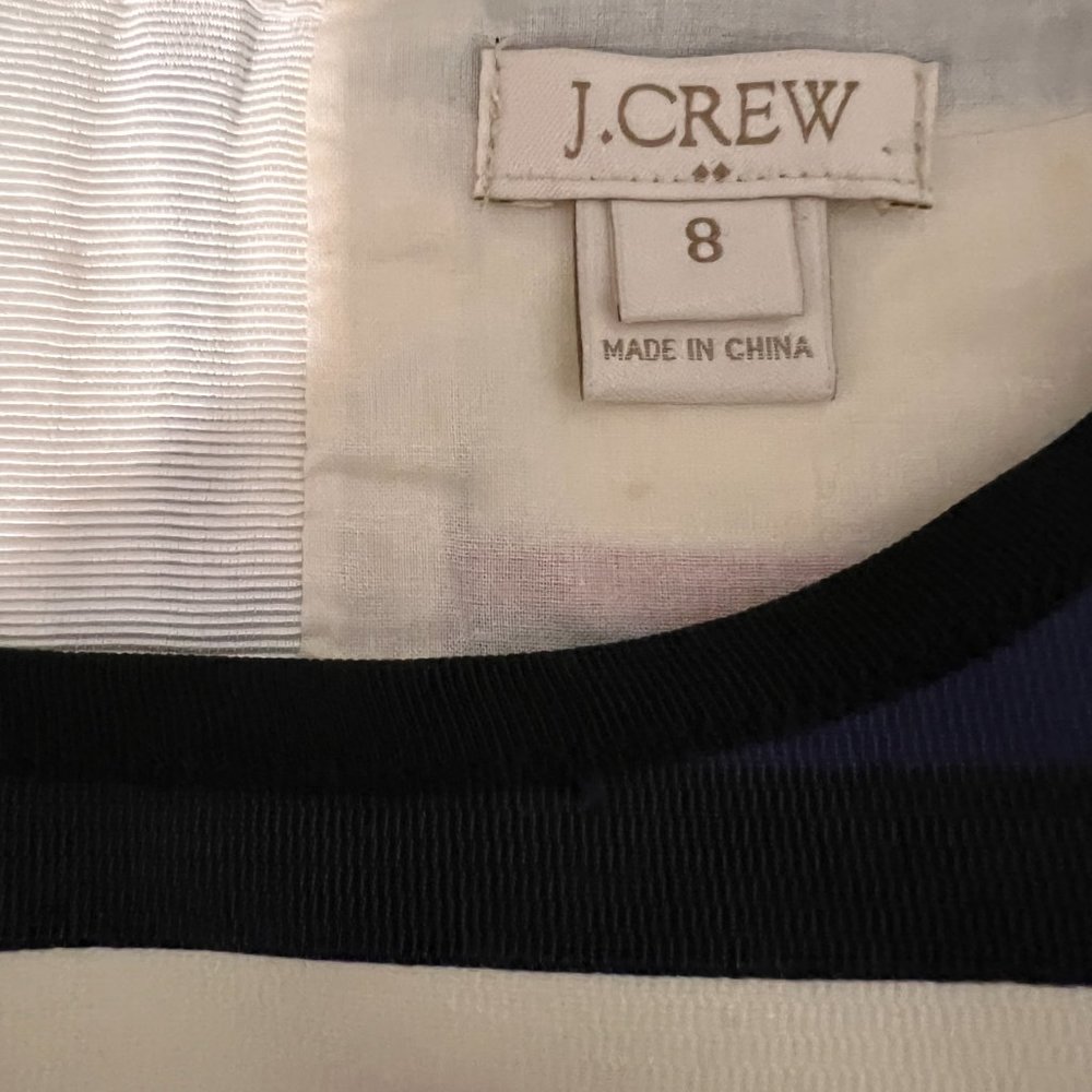 j.crew NWT size 8 multicolored striped cotton  dress - Picture 8 of 8